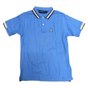 Psycho Bunny Boys Blue Retro Style Polo